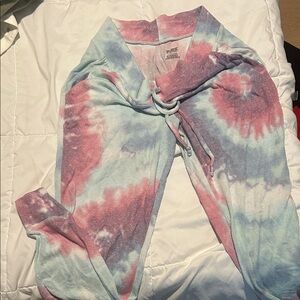 Victoria's Secret Tie-Dye Lounge Pants - Pink and Blue